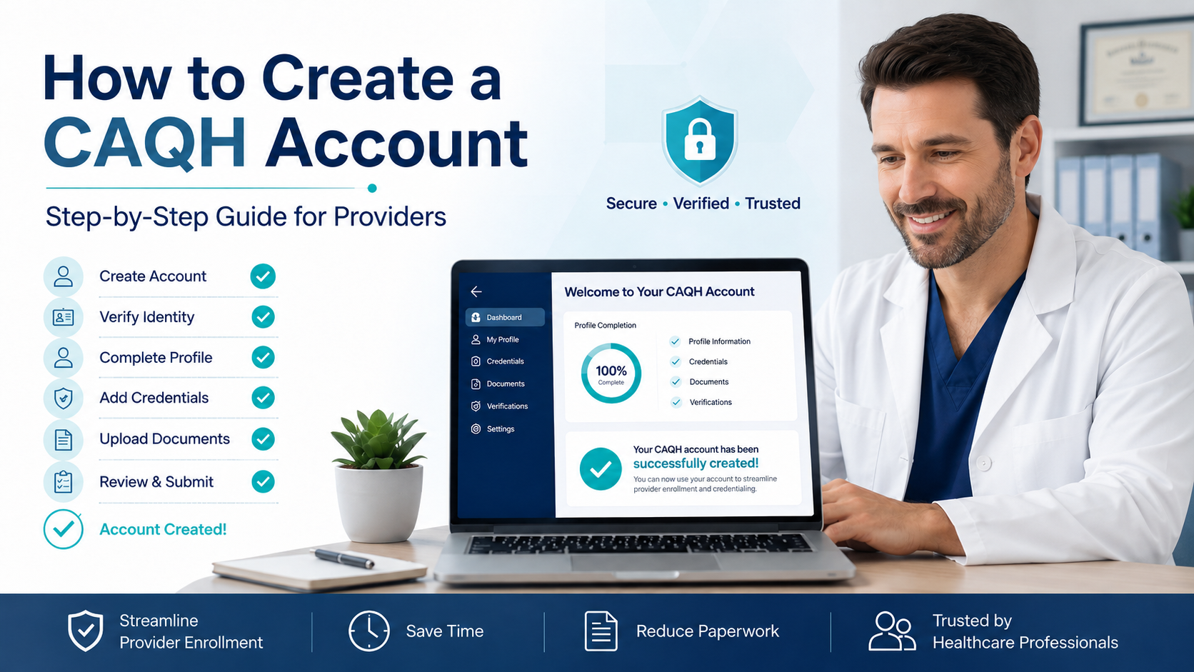 How to create a CAQH account in 2026